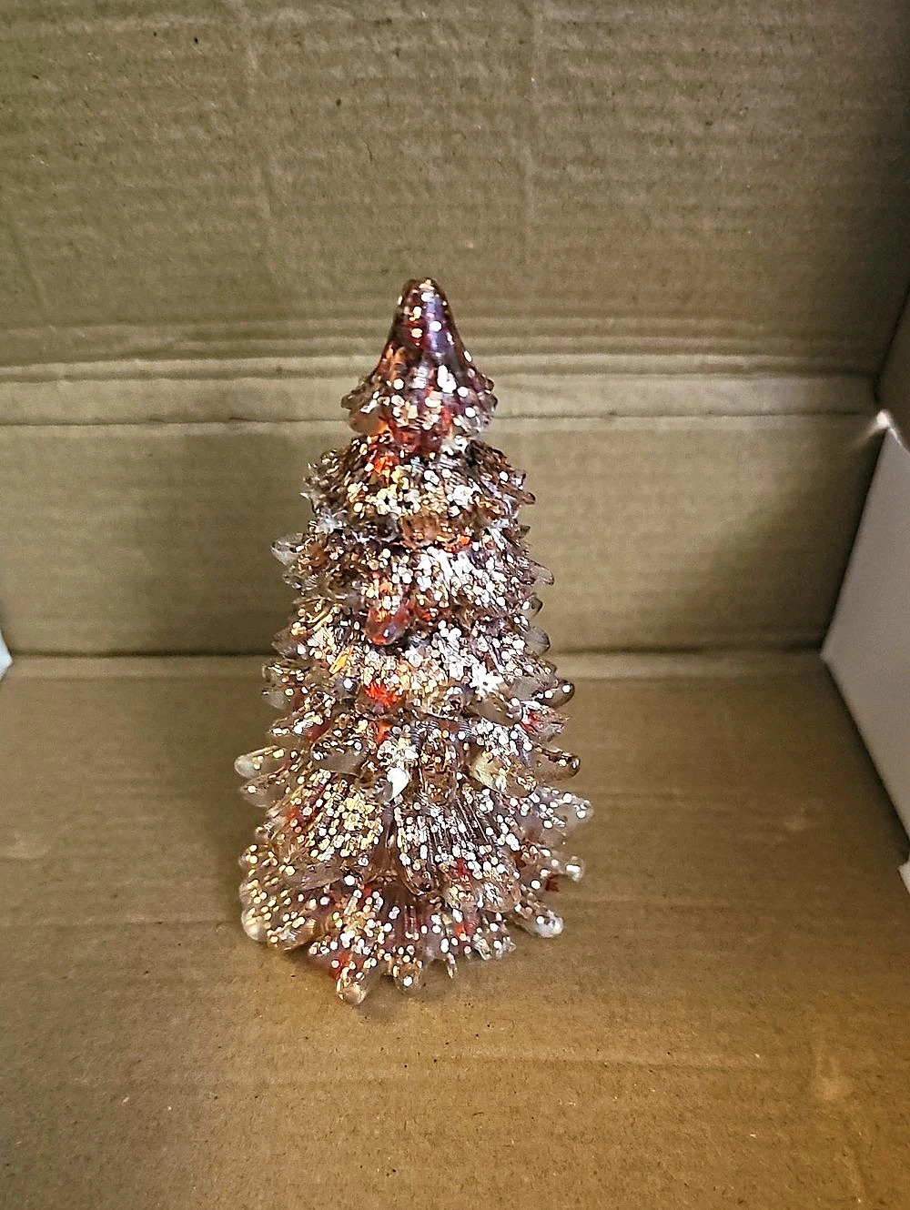 4" Hand Crafted Christmas Tree Multi-Colored